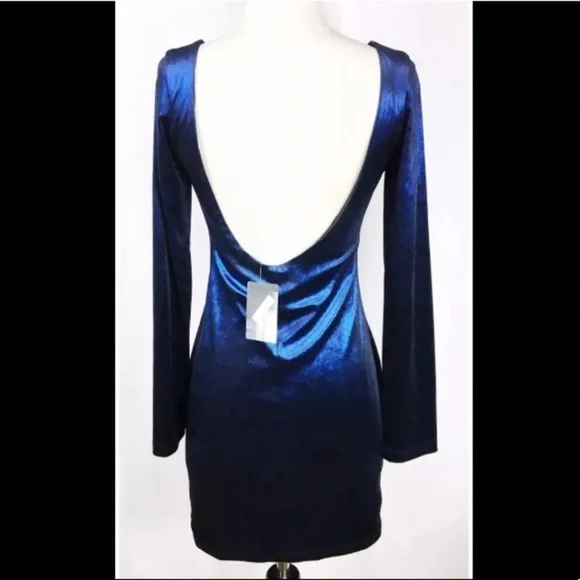 COPY - Free People Blue velvet dress - Picture 4 of 6